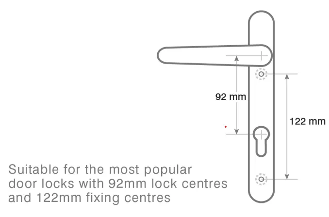 uPVC Sterling Lever Door Handles White