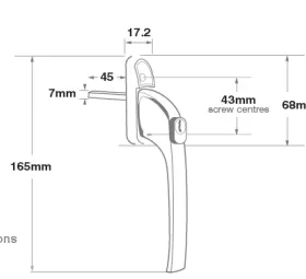 uPVC Sterling Window Handle White