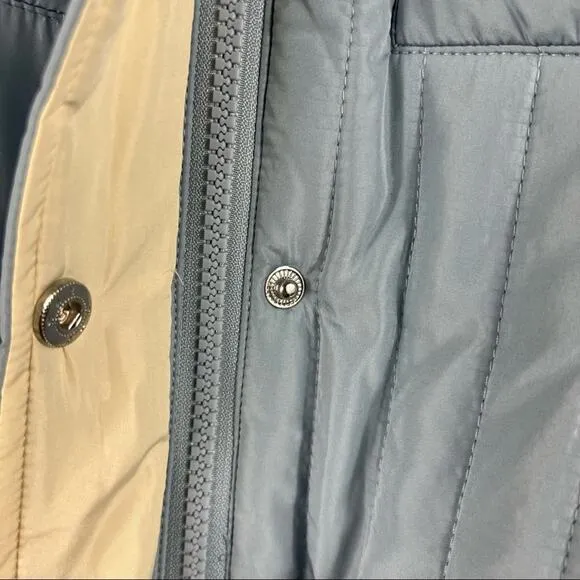 VINCE CAMUTO Dusty Blue Quilted Shirt Jacket NWT in Size Large