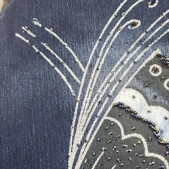 Vintage Cosmopolitan Jeanswear Beaded Butterfly Jeans, Women's 10