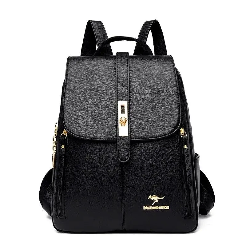 Vintage Leather Backpack Purse