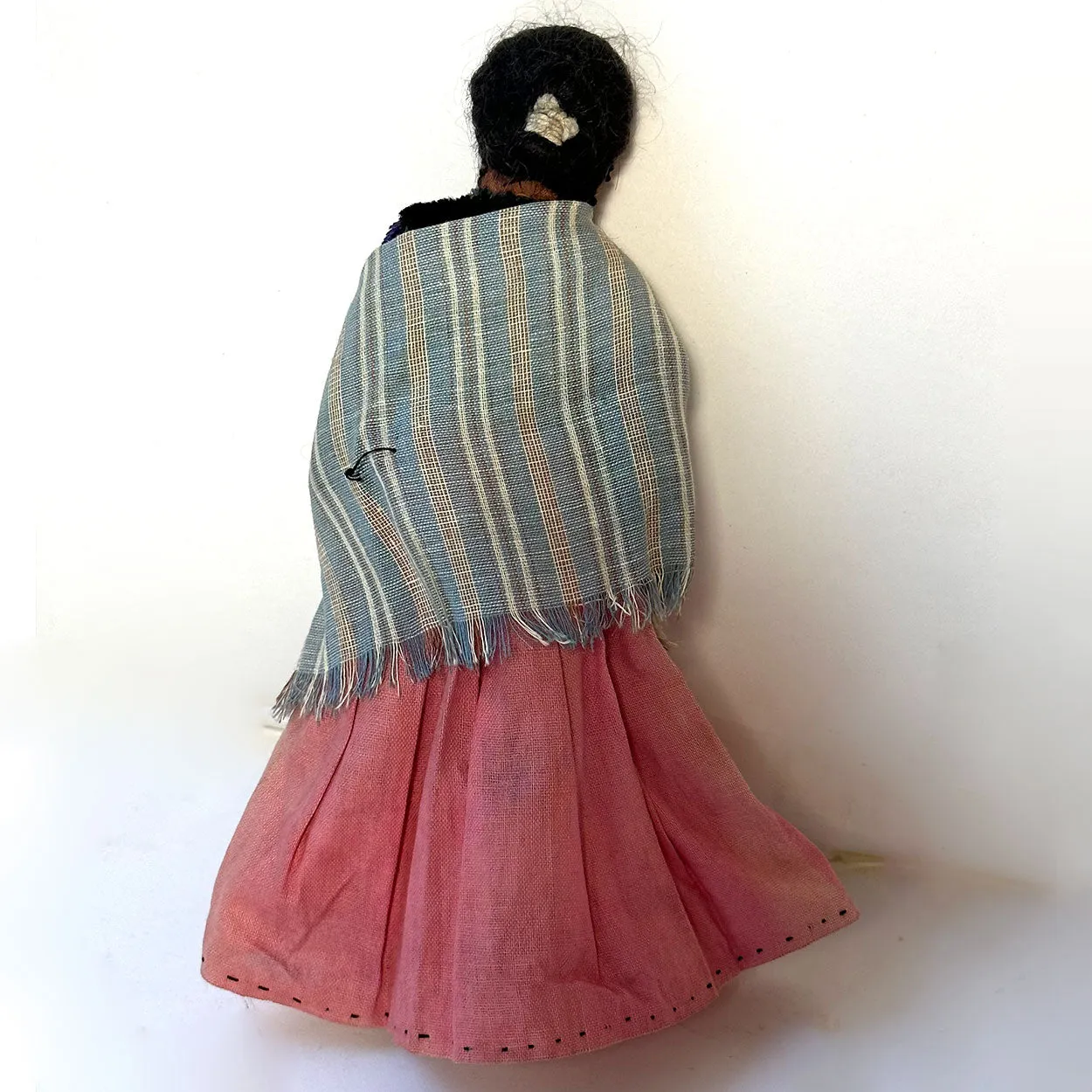 Vintage Native American Navajo Handmade Cloth Beaded Doll of a Lady