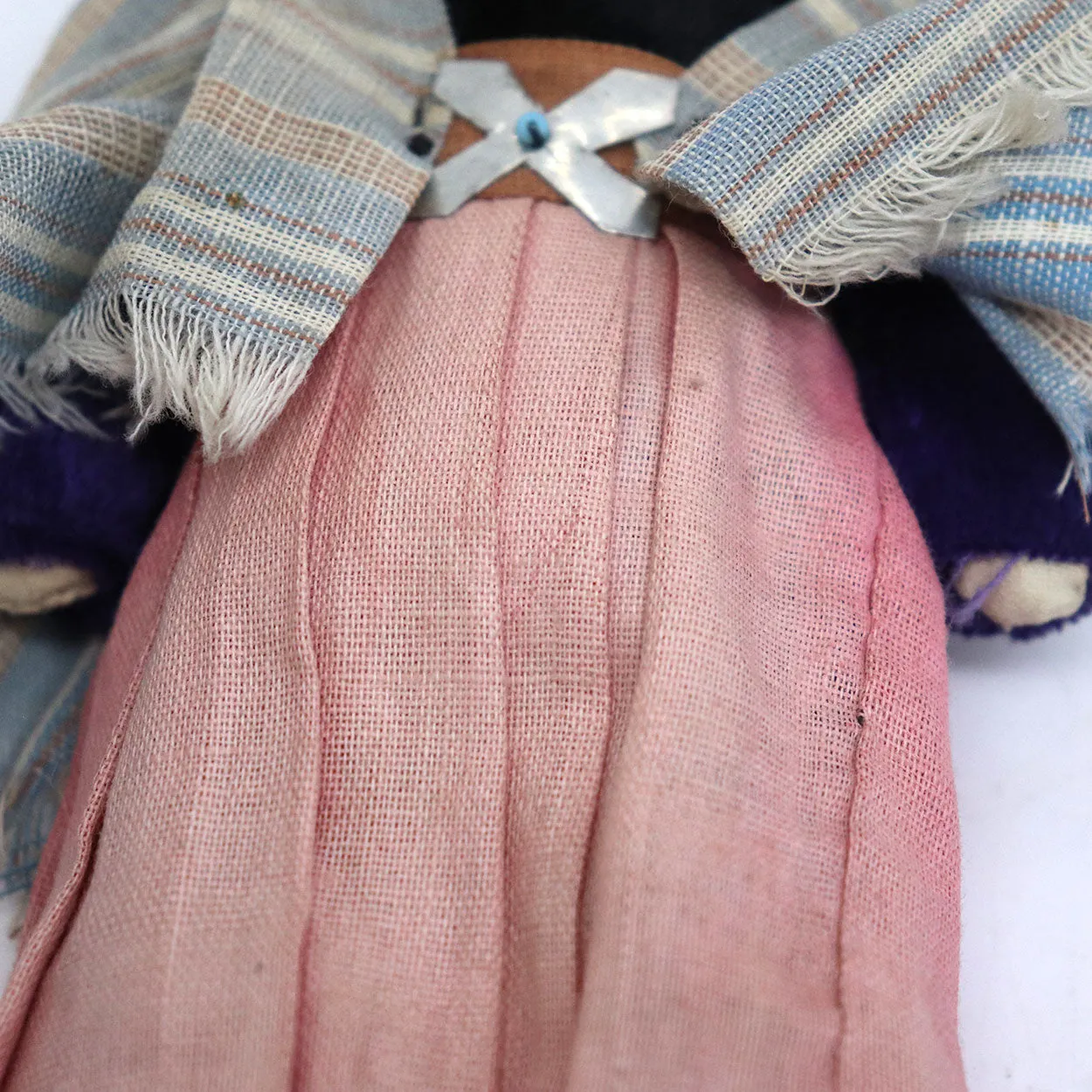 Vintage Native American Navajo Handmade Cloth Beaded Doll of a Lady