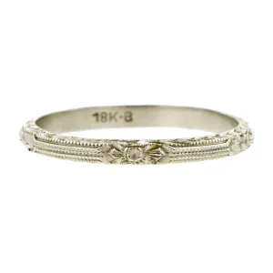 Vintage Patterned Wedding Band
