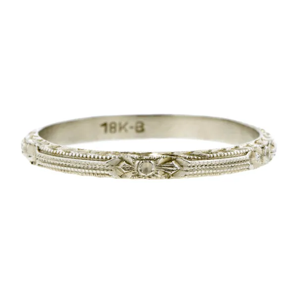 Vintage Patterned Wedding Band