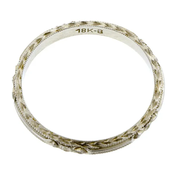 Vintage Patterned Wedding Band