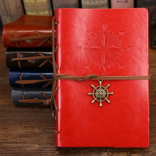 Vintage Pirate A5 Journal With Leather Cover