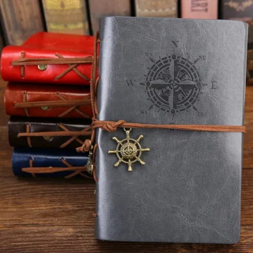 Vintage Pirate A5 Journal With Leather Cover