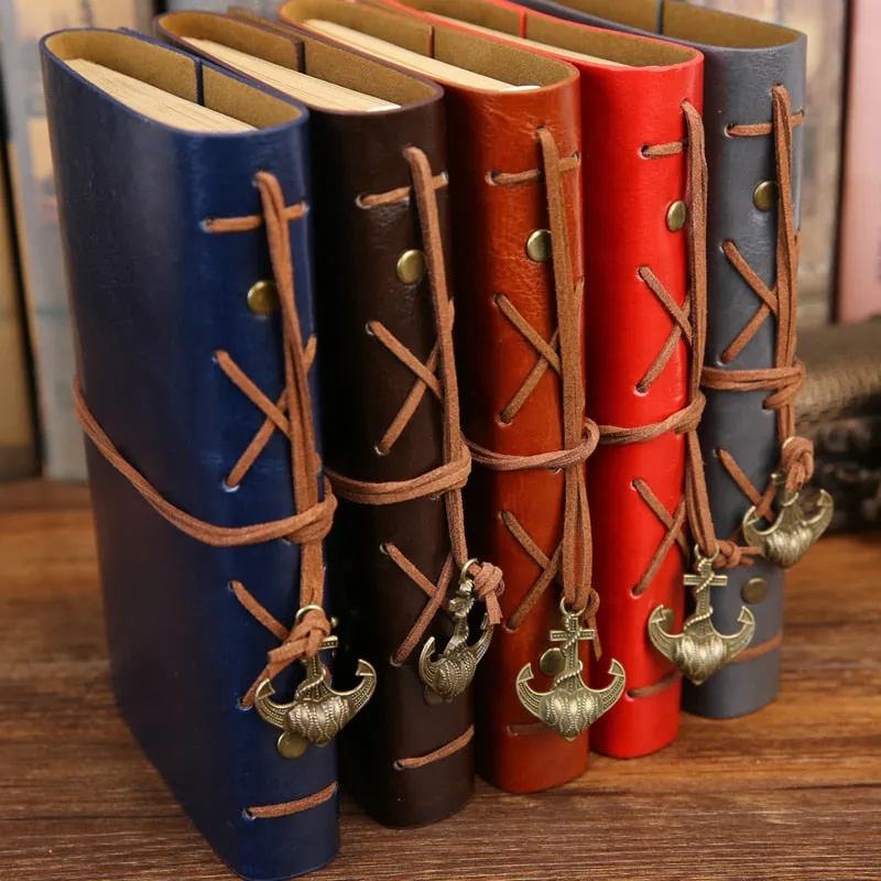 Vintage Pirate A5 Journal With Leather Cover