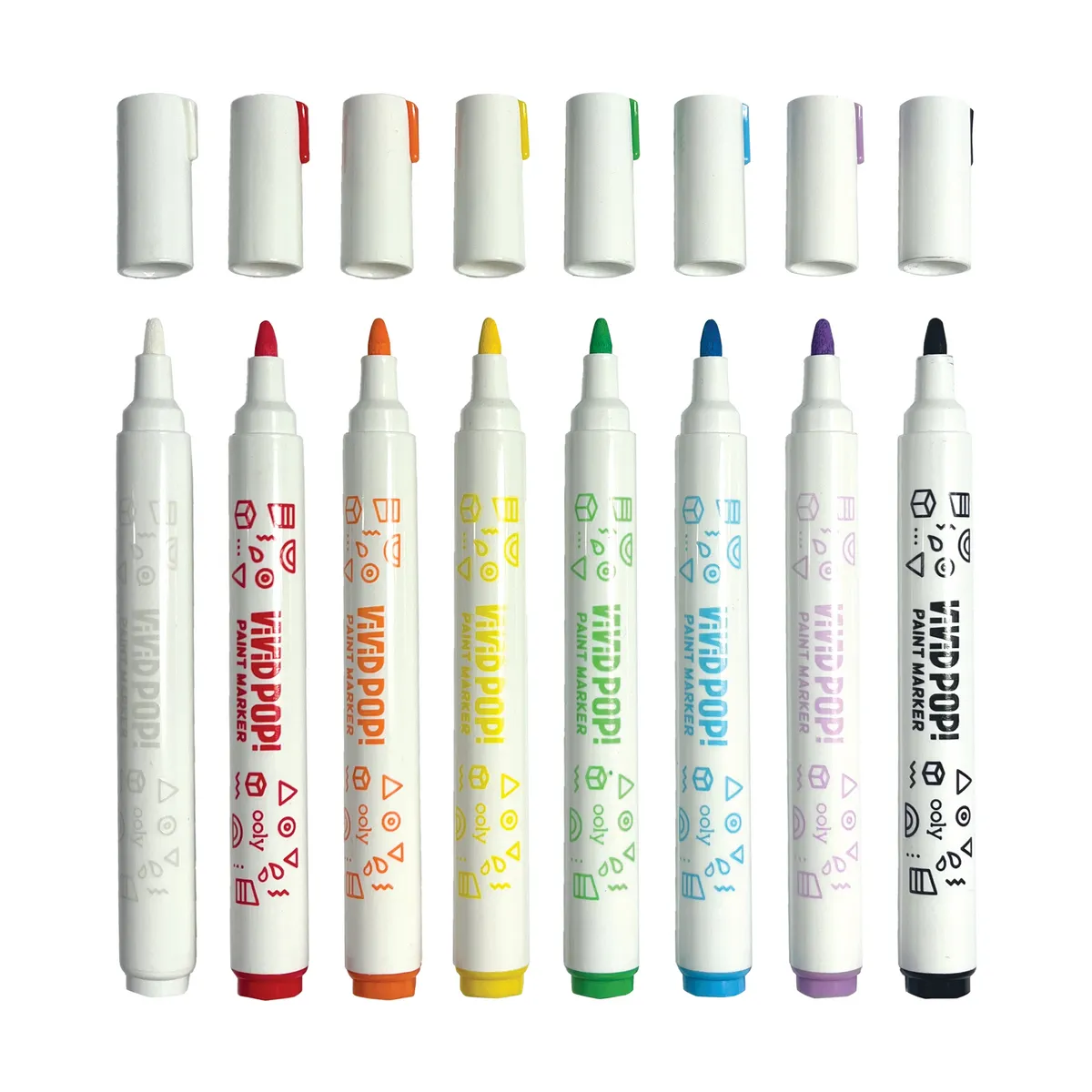 vivid pop! water based paint markers - set of 8