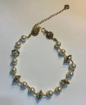 VSA Virgin Saints Angels Pearl Gold Choker