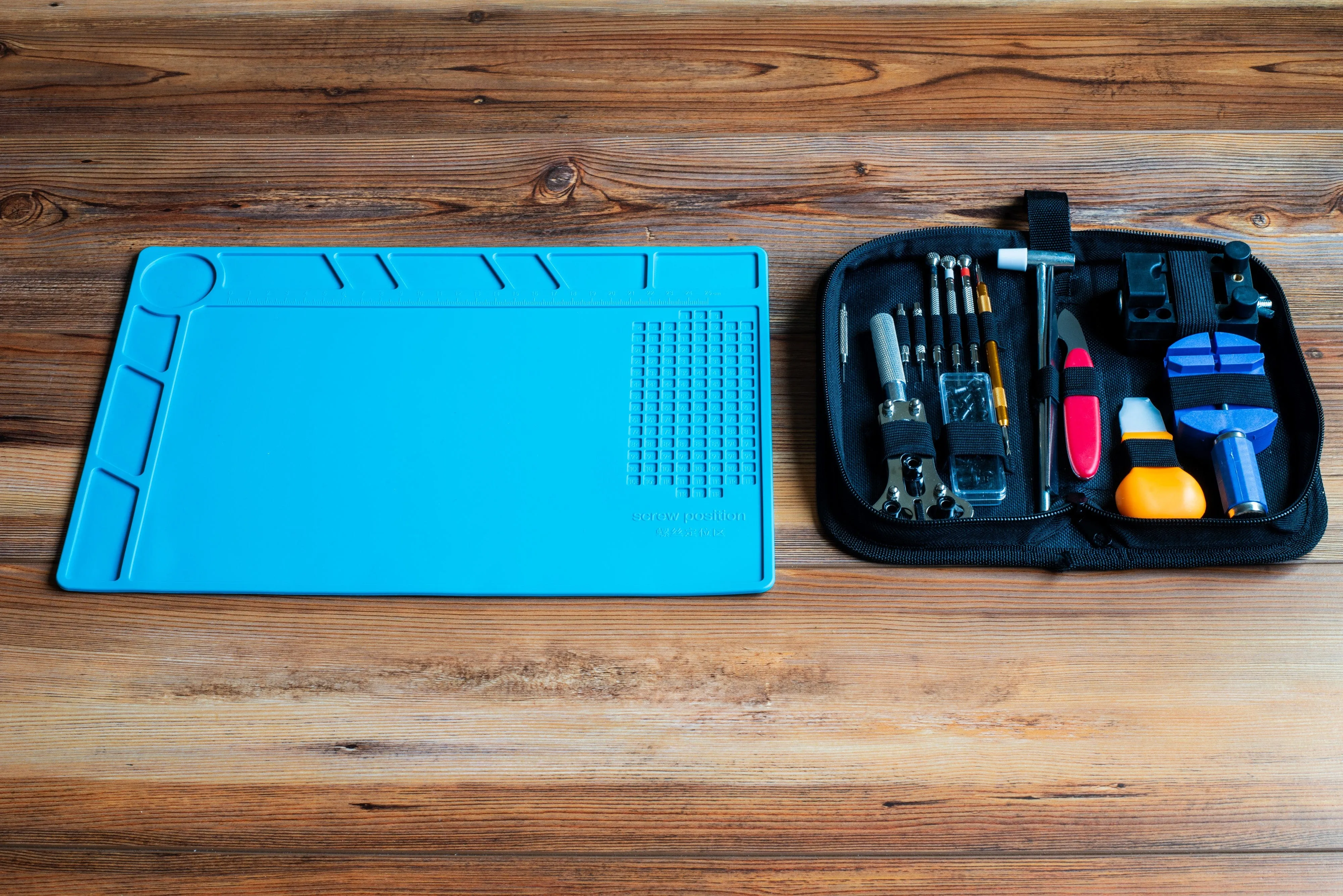 Watch Repair Tool Kit & Work Mat Bundle