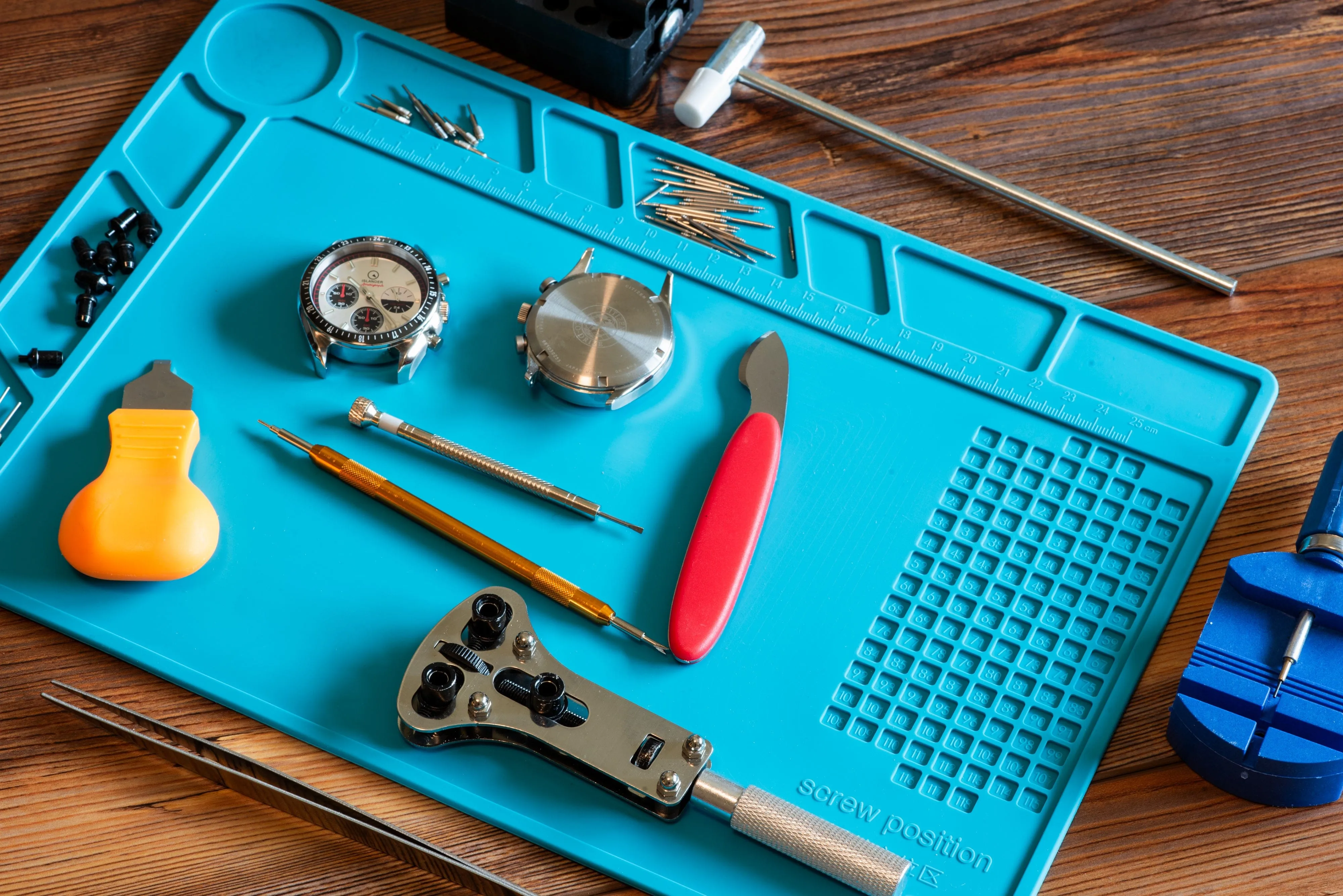 Watch Repair Tool Kit & Work Mat Bundle