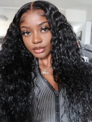 Water Wave Glueless 5x5 Lace Closure Wig Human Hair Wig 100% Human Hair
