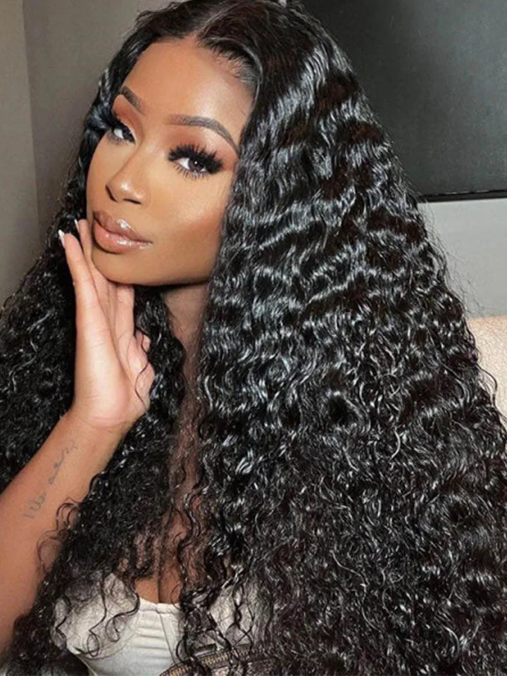 Water Wave Glueless 5x5 Lace Closure Wig Human Hair Wig 100% Human Hair