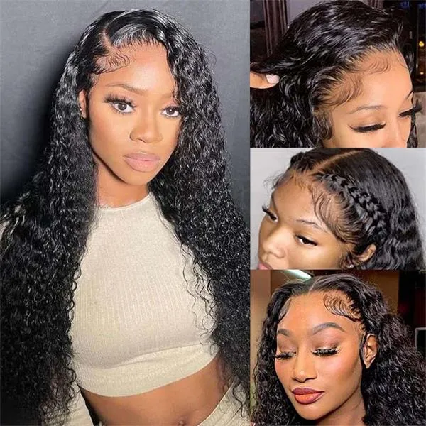 Water Wave Glueless 5x5 Lace Closure Wig Human Hair Wig 100% Human Hair