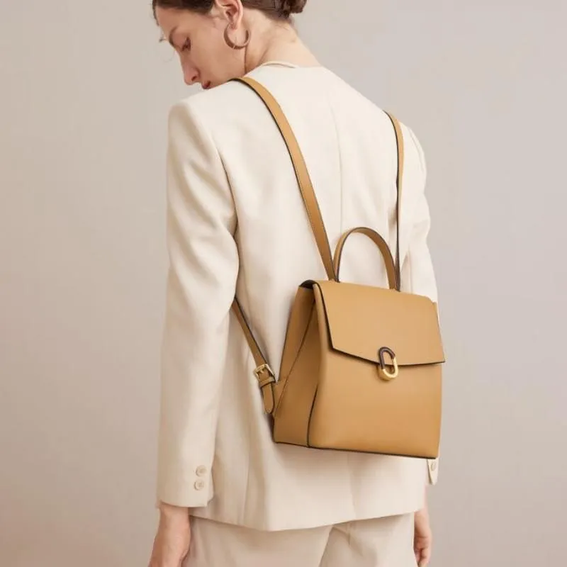 Waterproof Leather School Backpack for Teenage Girls
