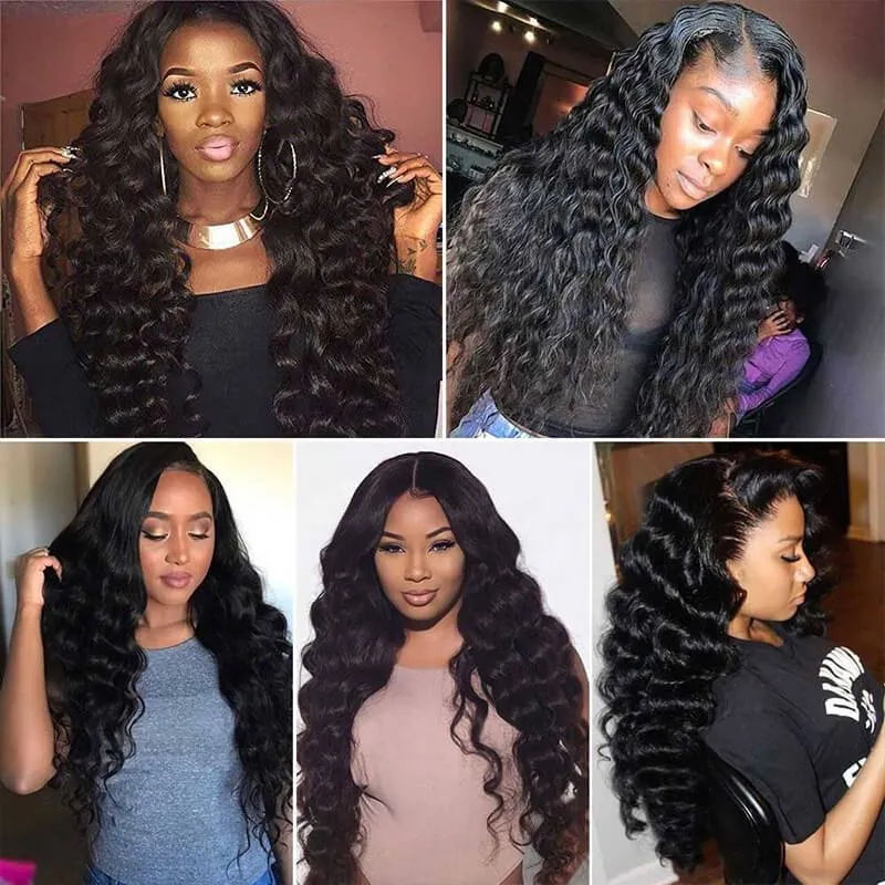 Wavymy Body Wave Natural Color Virgin Human Hair Weave 4 Bundles with 5x5 Lace Closure
