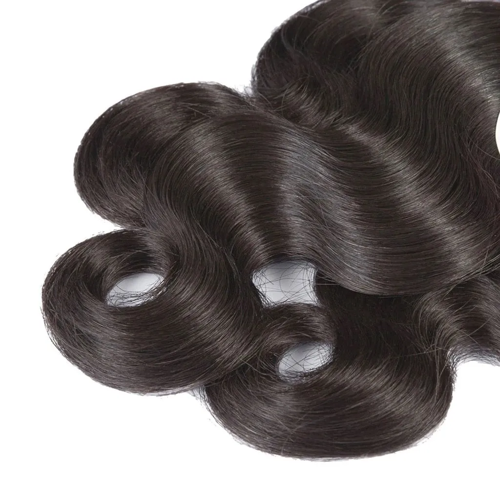 Wavymy Body Wave Virgin Human Hair Weave 3 Bundles With 4x4 Lace Closure