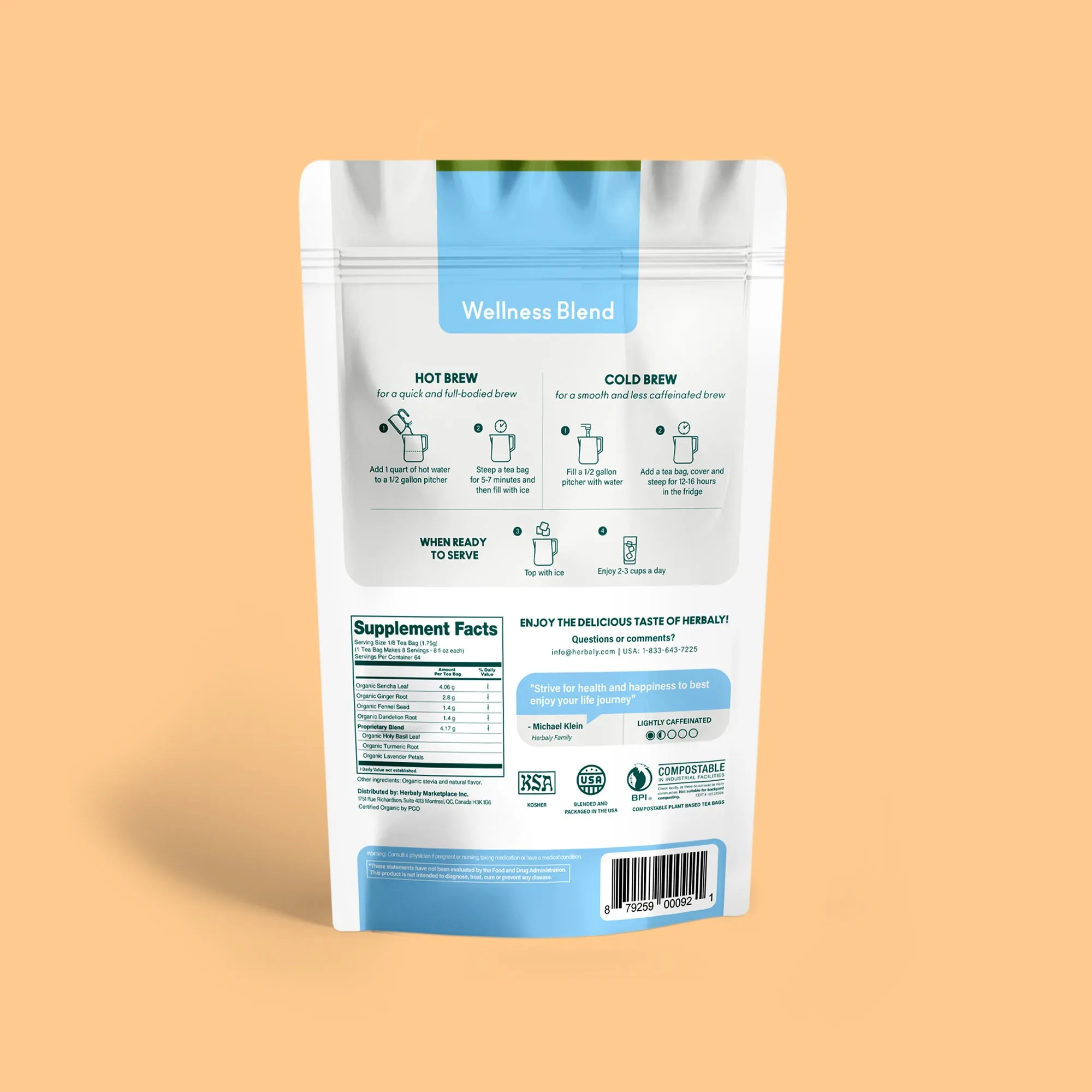 Wellness Iced Tea Pitcher Size
