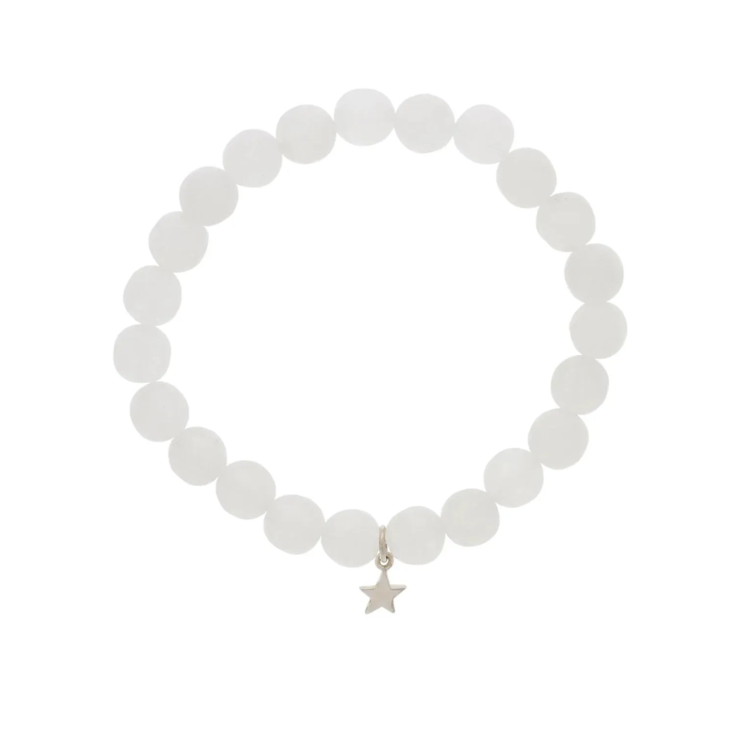 White Quartz with Gold Star Charm "Congratulations" Bracelet Gift Box