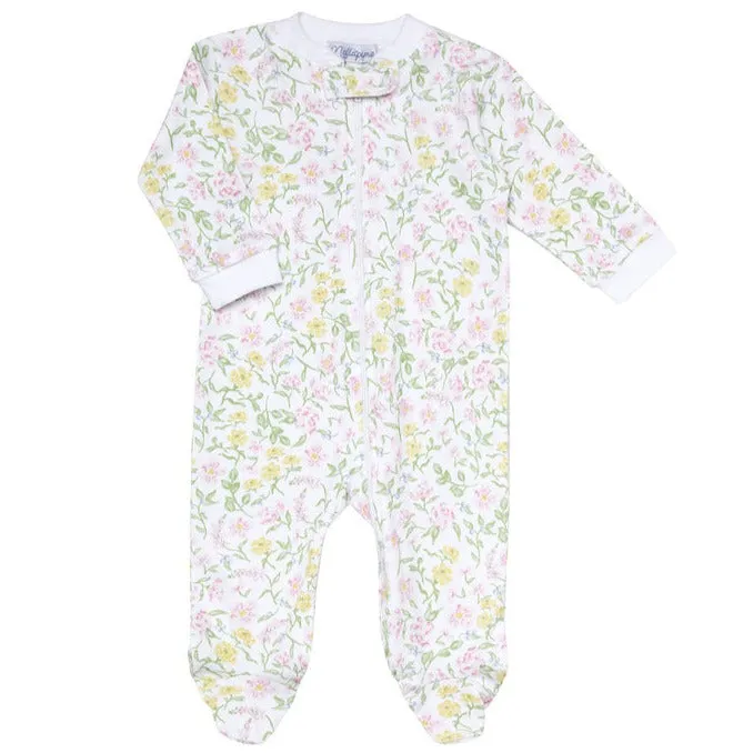 Wildflowers Zipper Footie