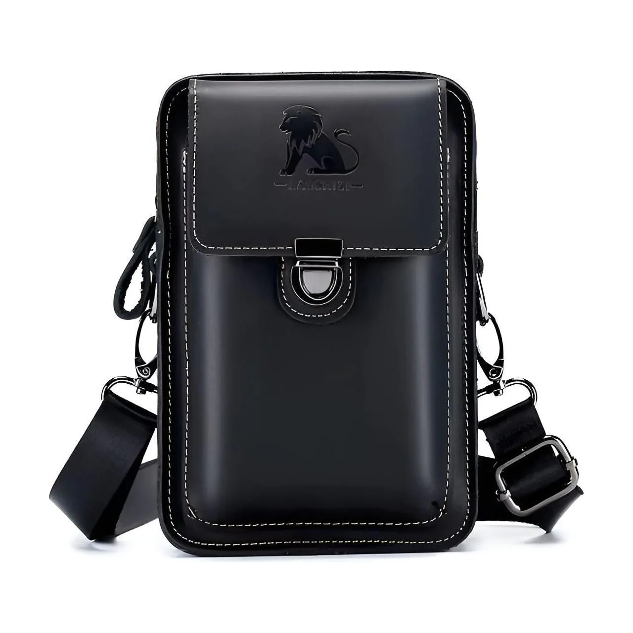with Strap Adjustable Leather for Waist – Design Vidal and Monumental discount Now or never Bag Functional Bag Multi-Pocket Men
