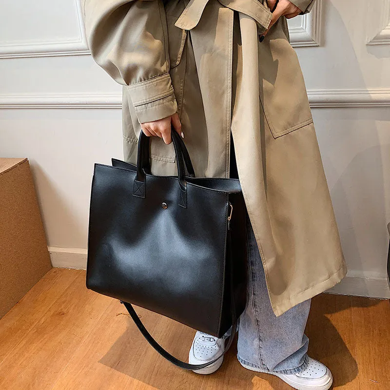 Women's Fashion Simple Large Capacity Retro Portable Crossbody Bags