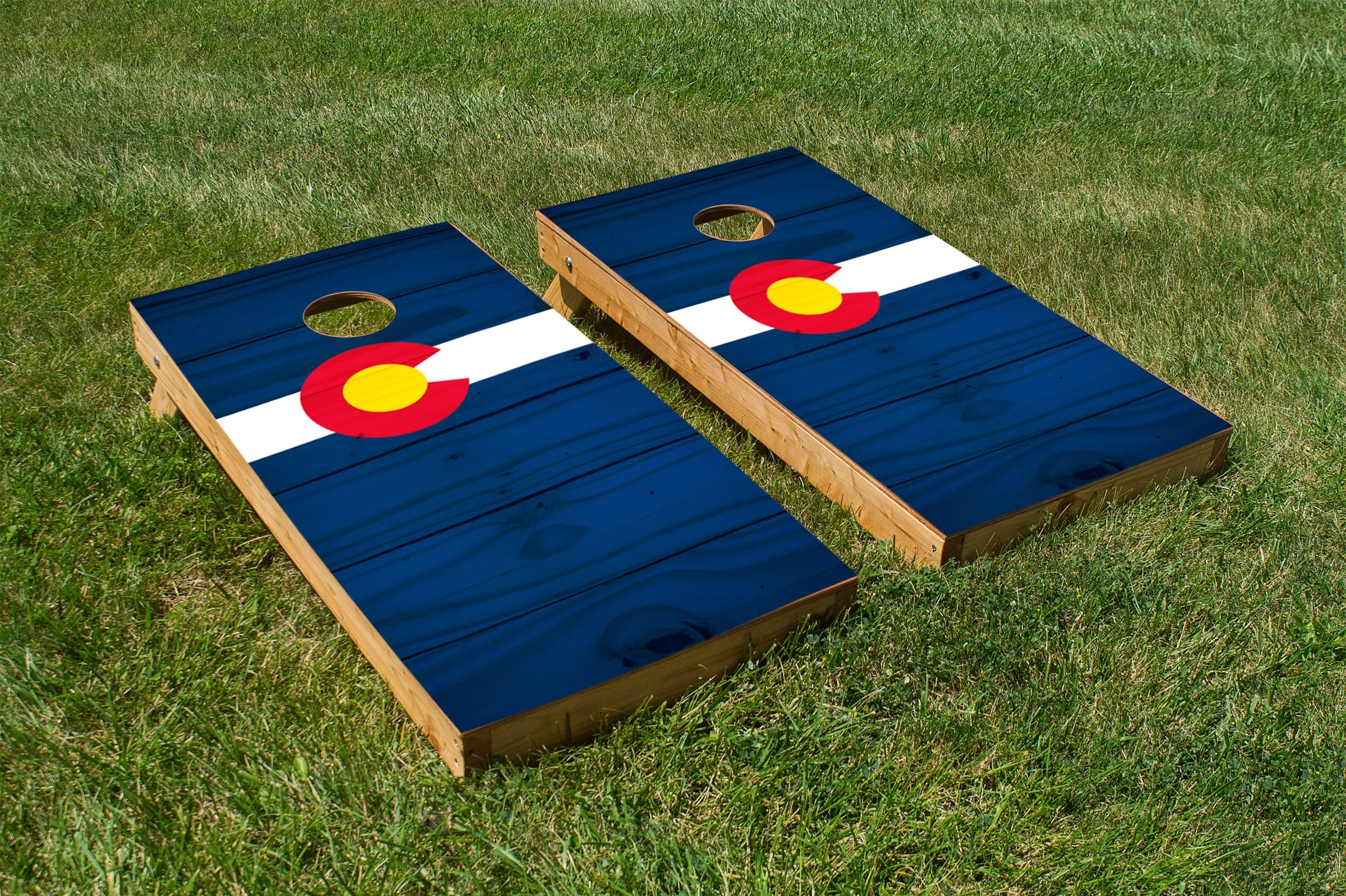 Wood Grain Colorado State Flag