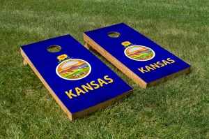 Wood Grain Kansas State Flag