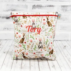 Woodland Rabbits Personalized Reusable Food Bag
