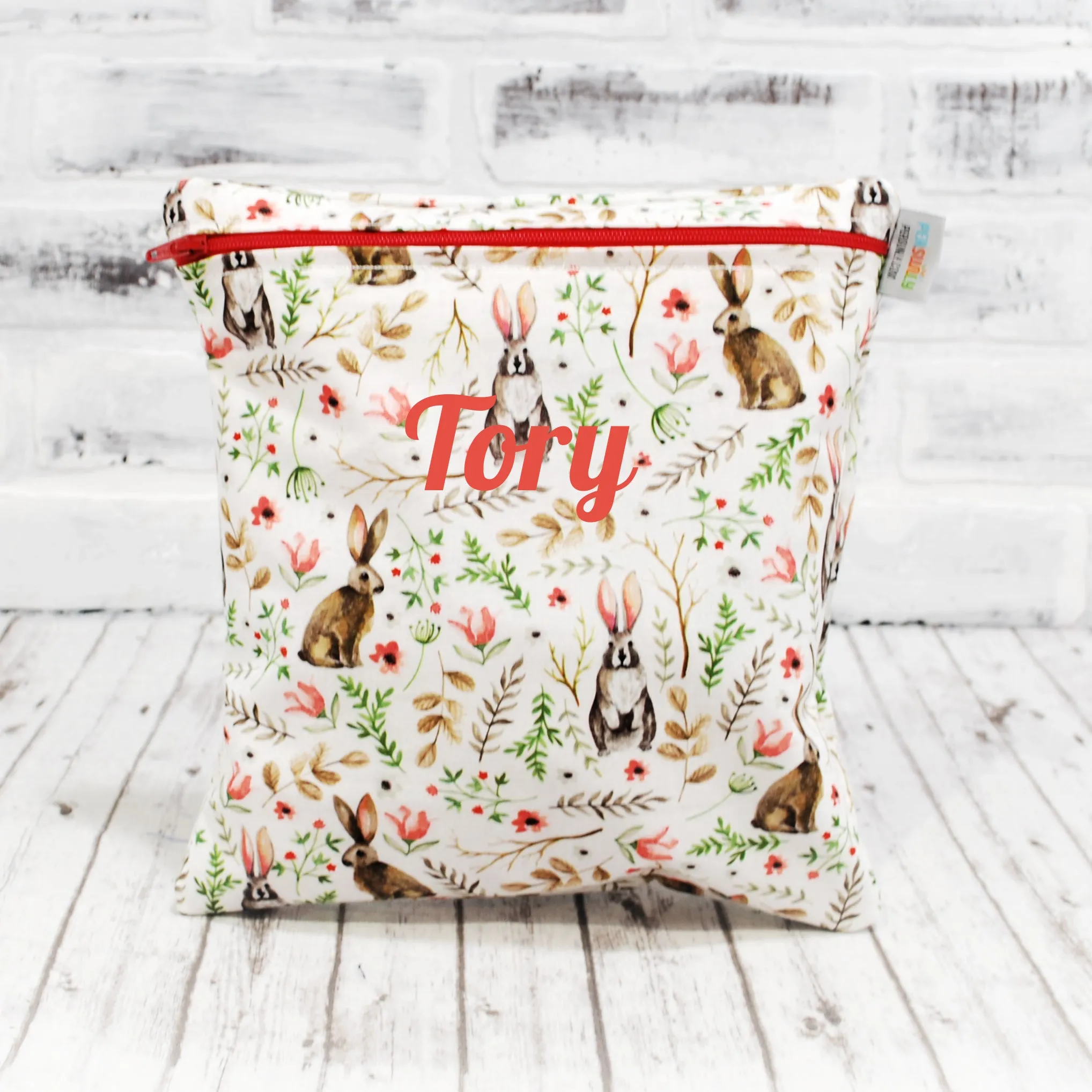 Woodland Rabbits Personalized Reusable Food Bag