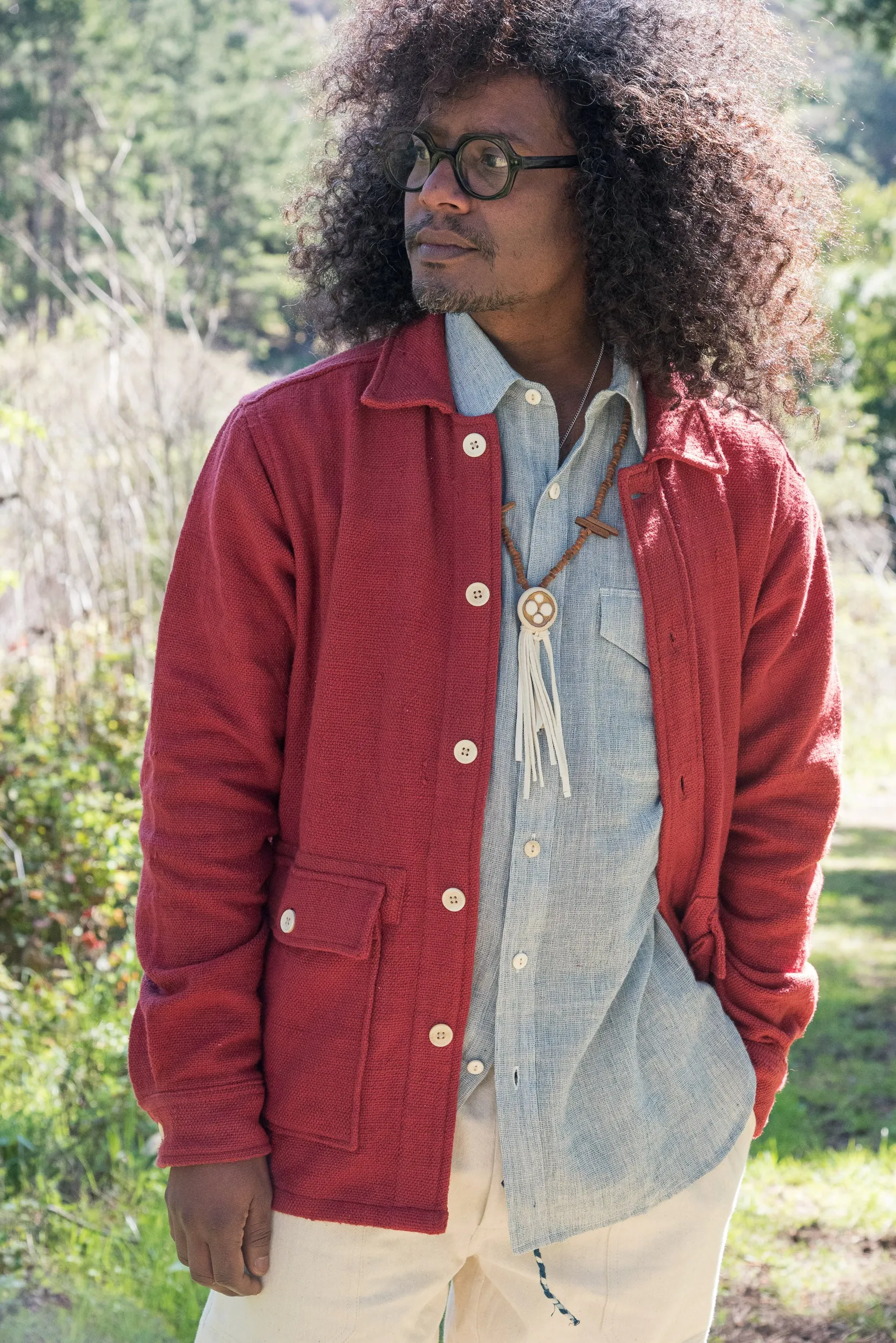 Work Shirt in Lt Indigo Gauze