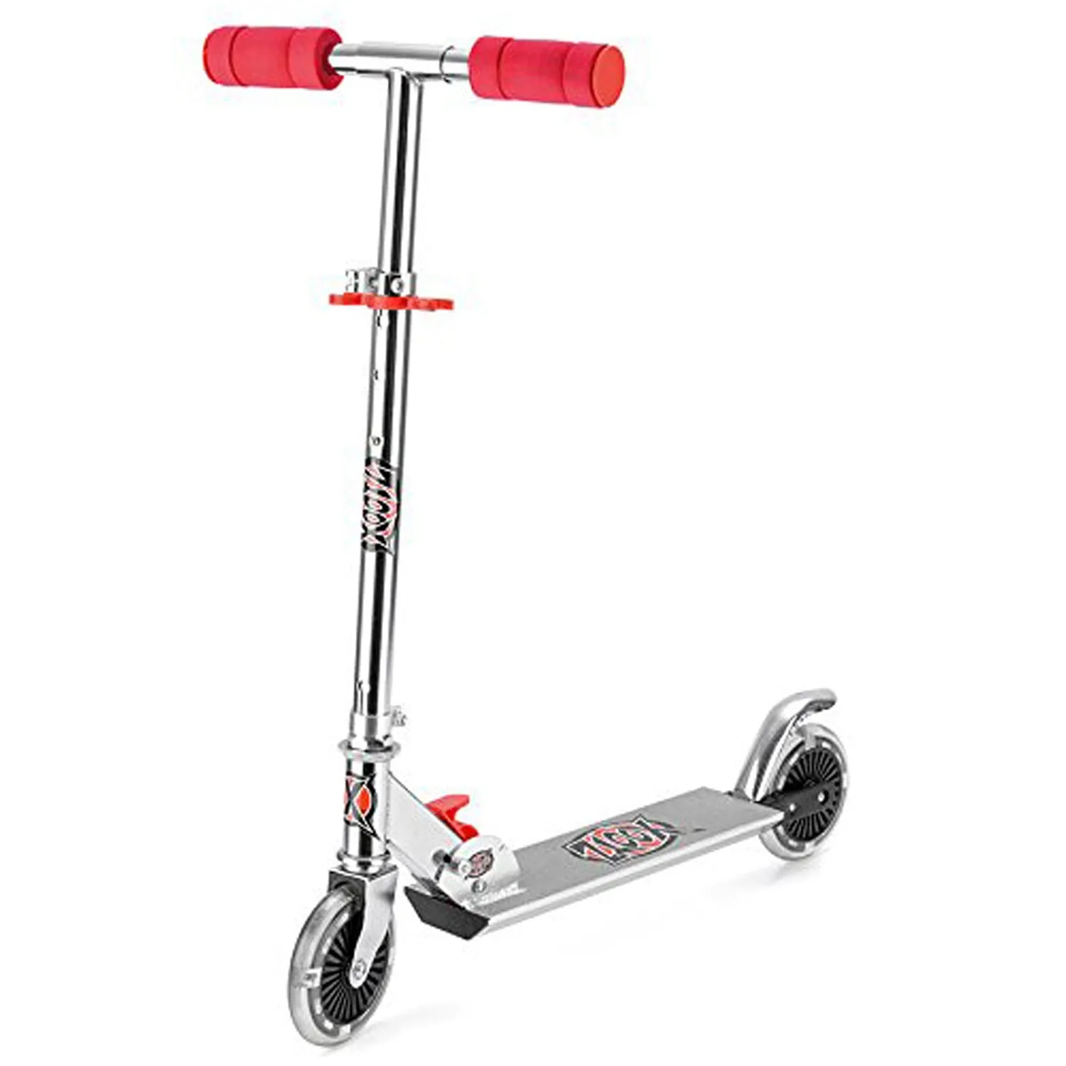 Xootz Folding Scooter With LED Wheels Red