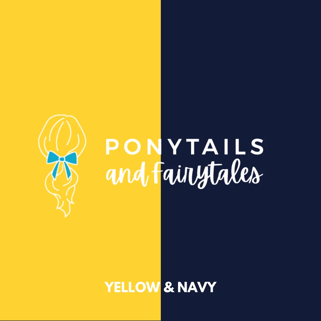 Yellow & Navy Hair Accessories
