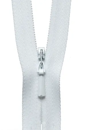 YKK Concealed / Invisible Zip - 23cm / 9'' - White 501