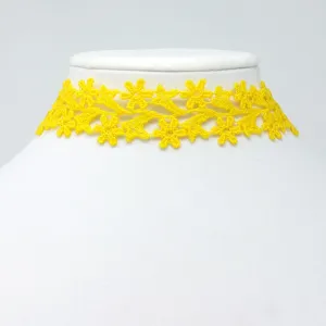 Zara Lemon Yellow Wide Choker