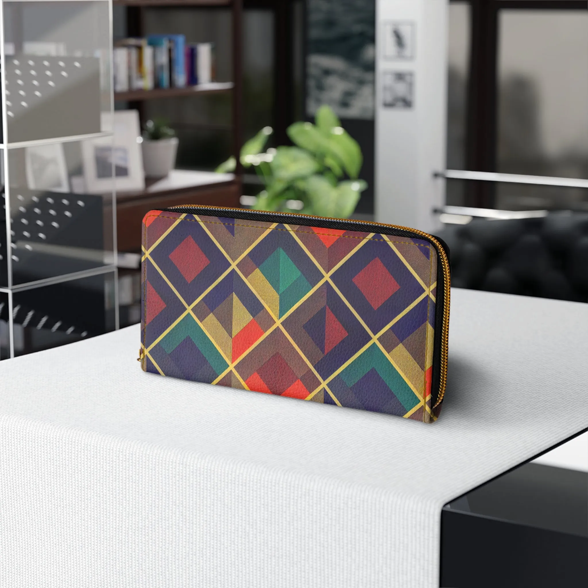 Zipper Wallet - Herringbone Kaleidoscope