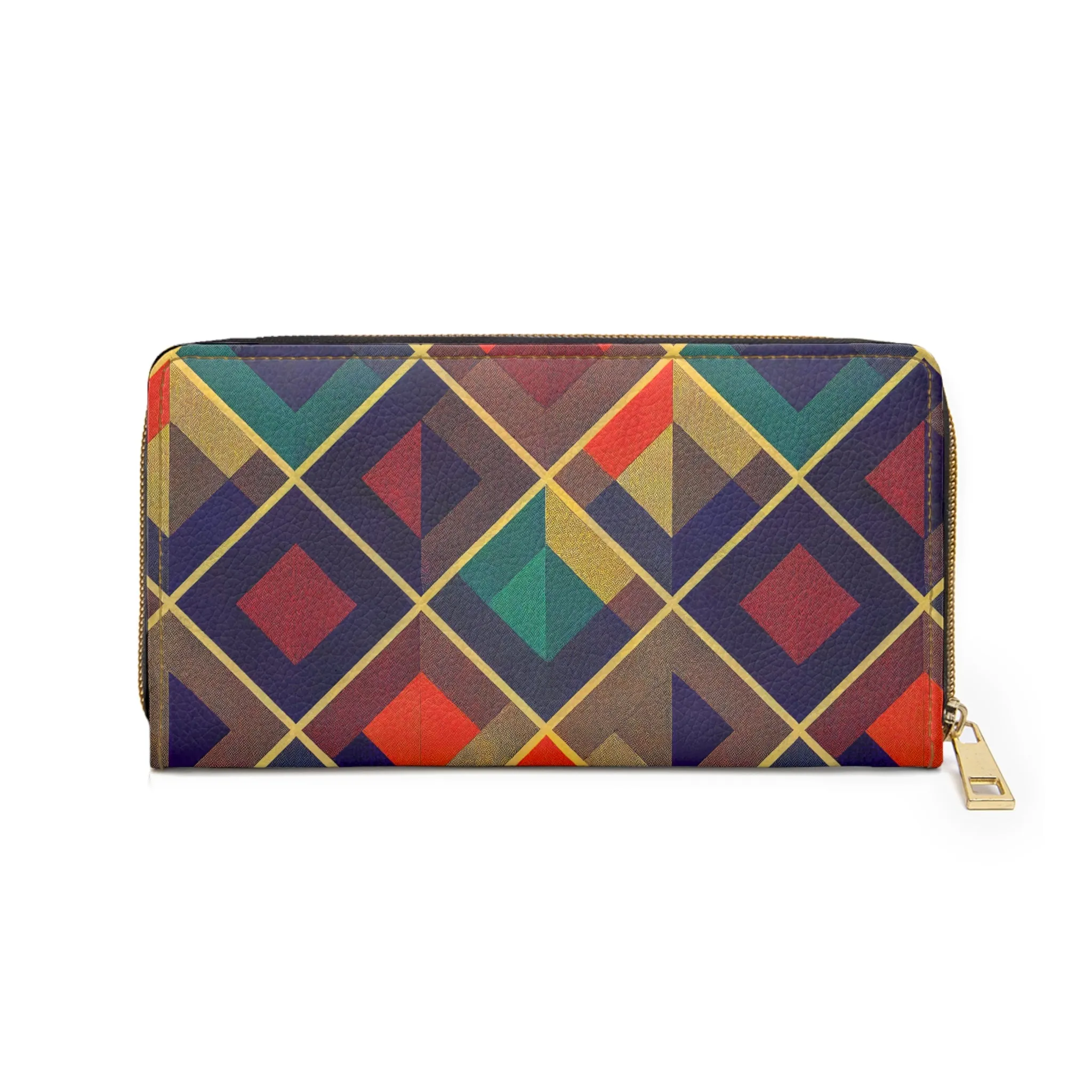 Zipper Wallet - Herringbone Kaleidoscope