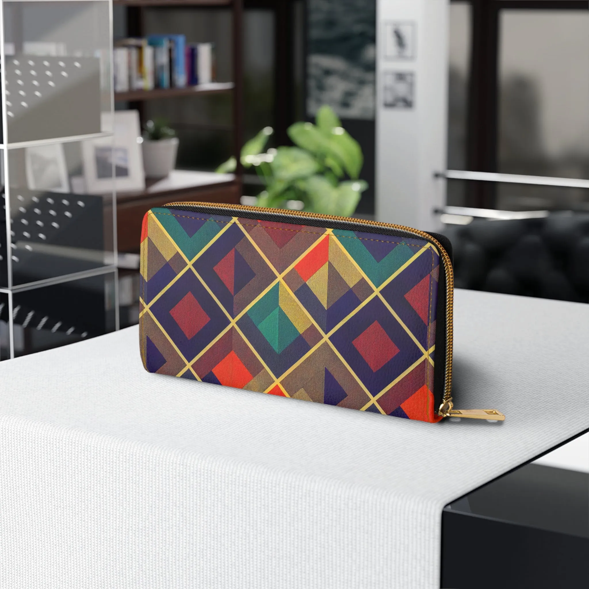 Zipper Wallet - Herringbone Kaleidoscope