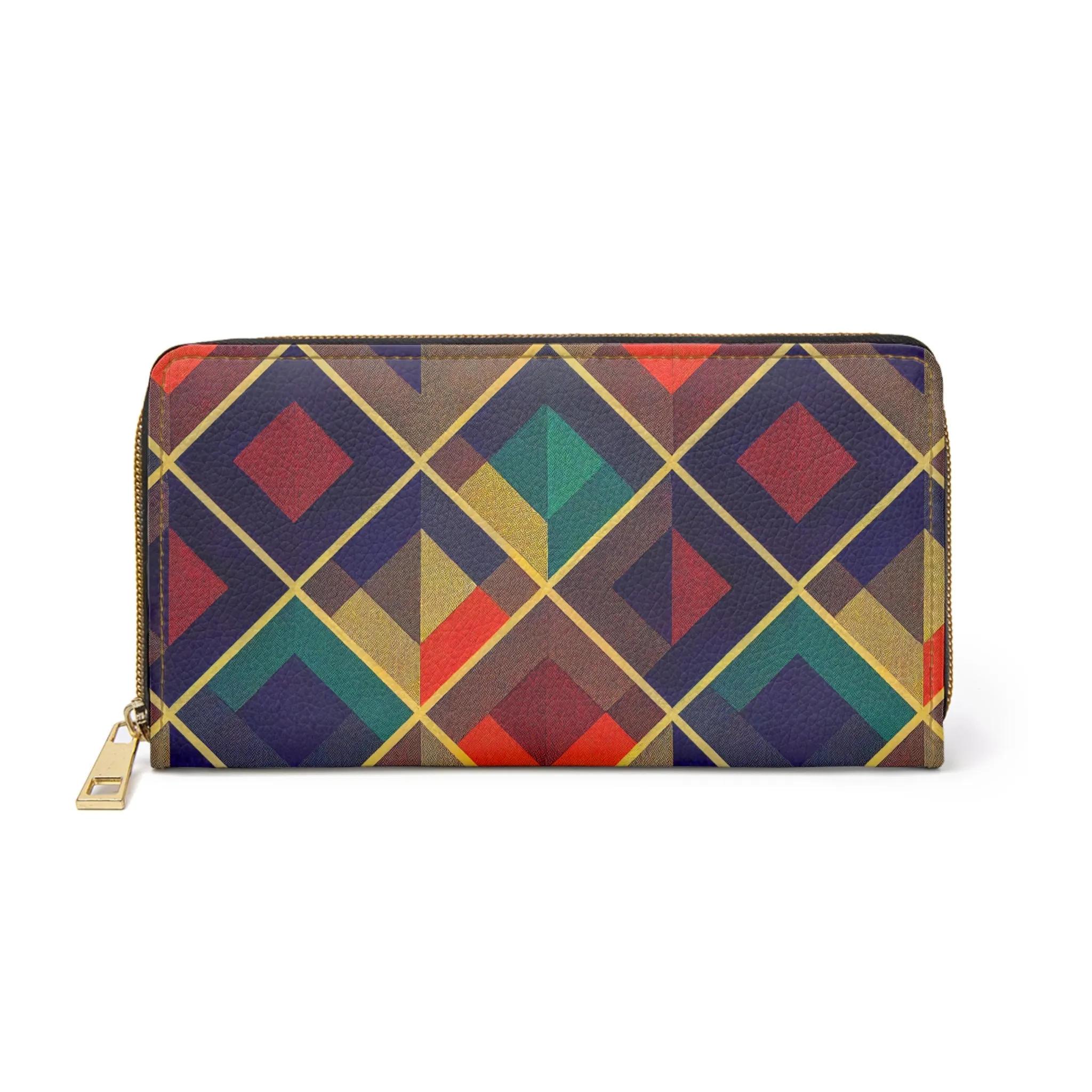 Zipper Wallet - Herringbone Kaleidoscope