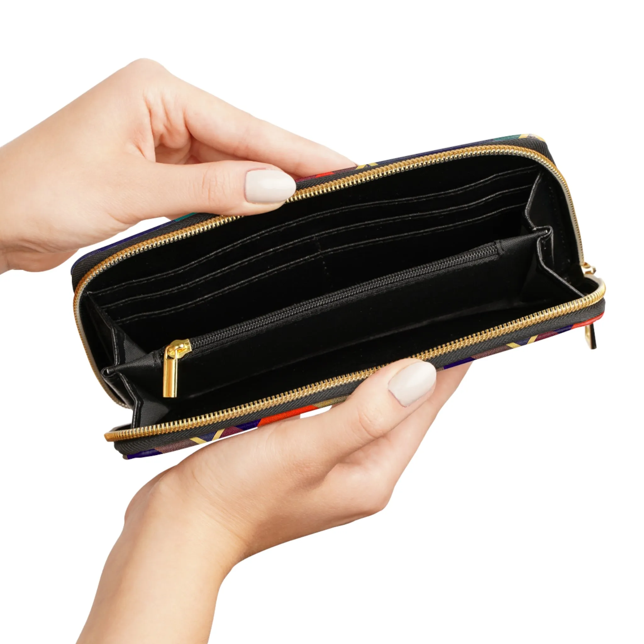 Zipper Wallet - Herringbone Kaleidoscope