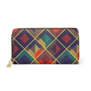 Zipper Wallet - Herringbone Kaleidoscope