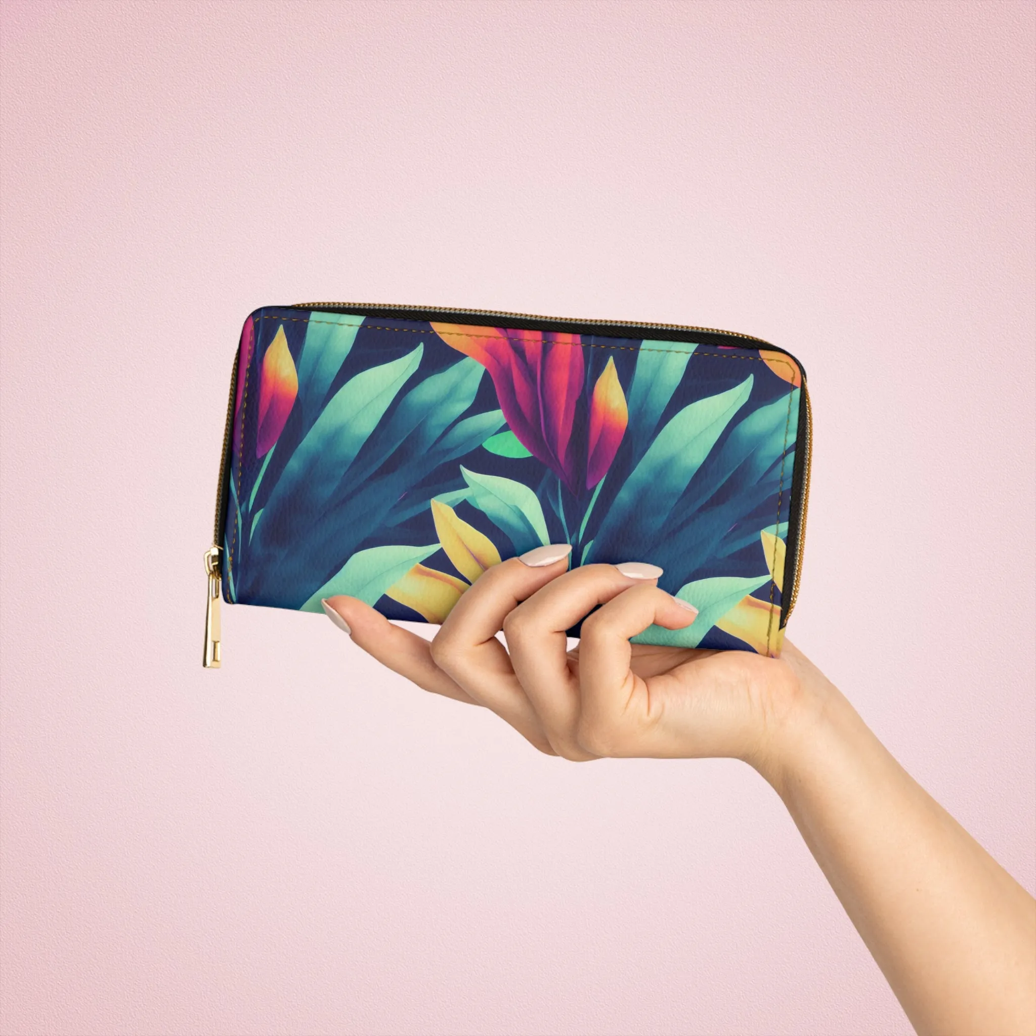 Zipper Wallet - Tropical Oasis