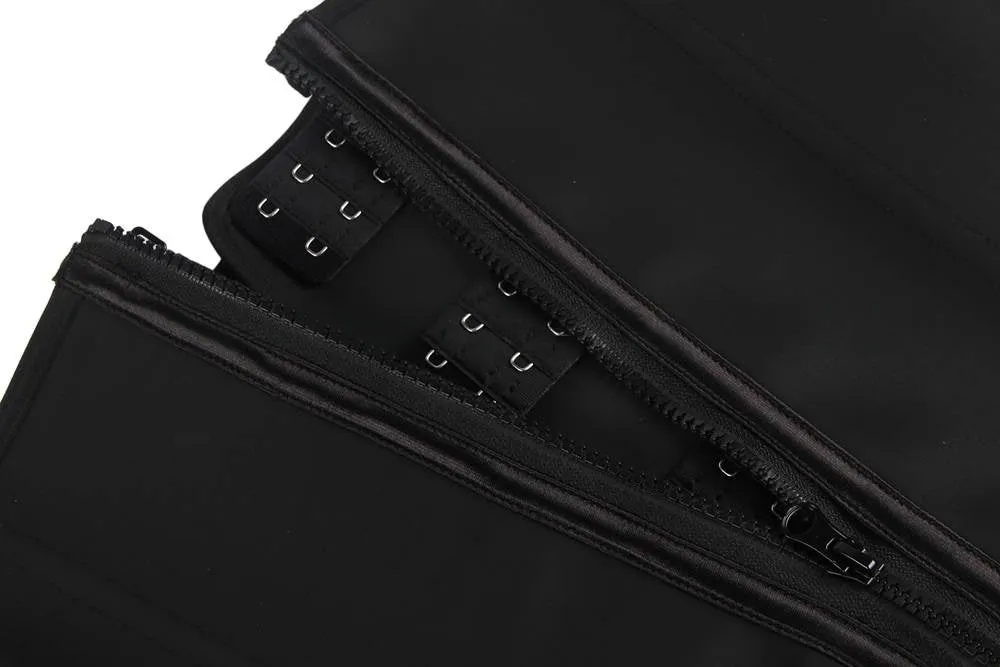 Zippered Egypt 9 Steel Bones Removable Double Belt Trainer