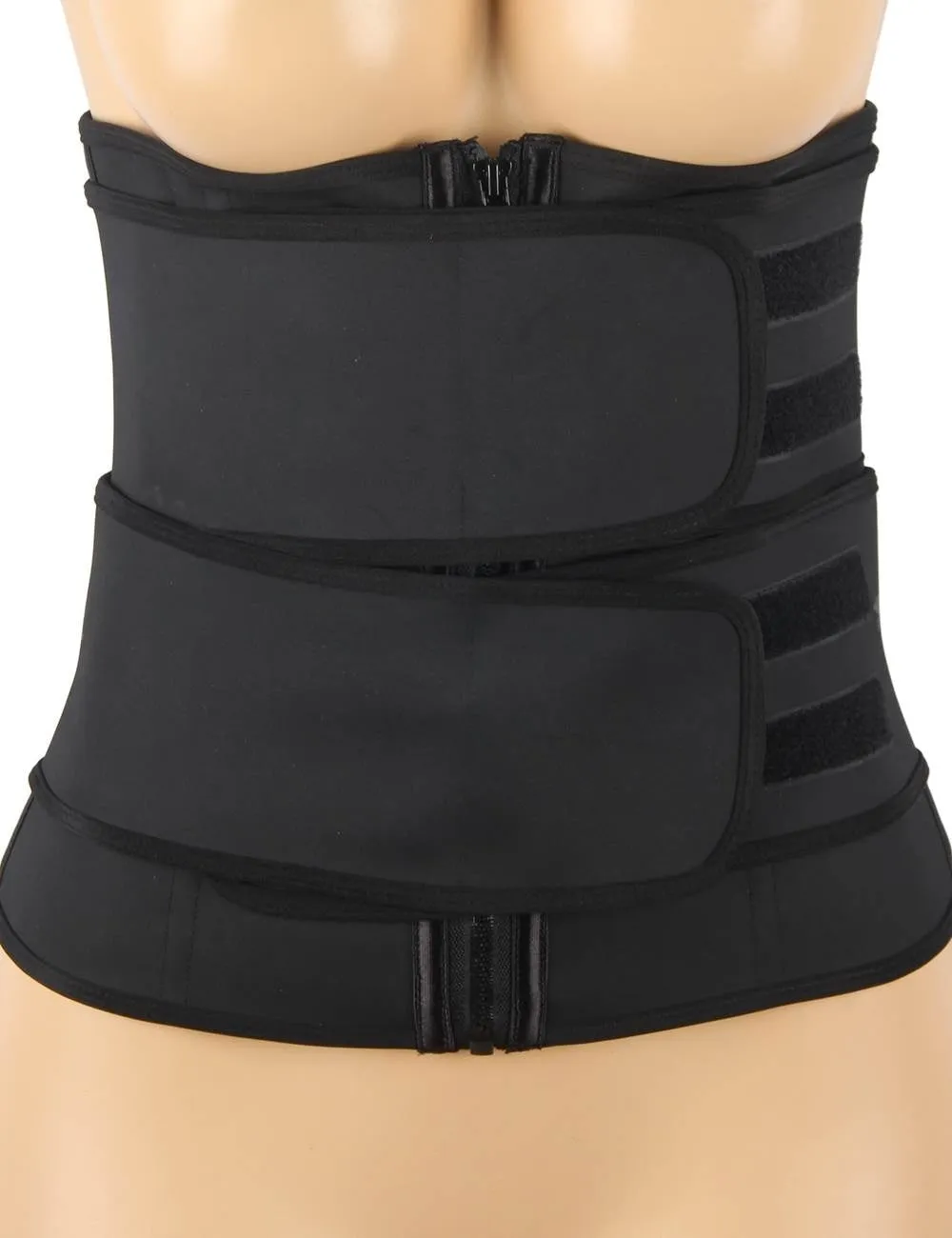 Zippered Egypt 9 Steel Bones Removable Double Belt Trainer
