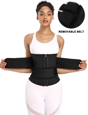 Zippered Egypt 9 Steel Bones Removable Double Belt Trainer
