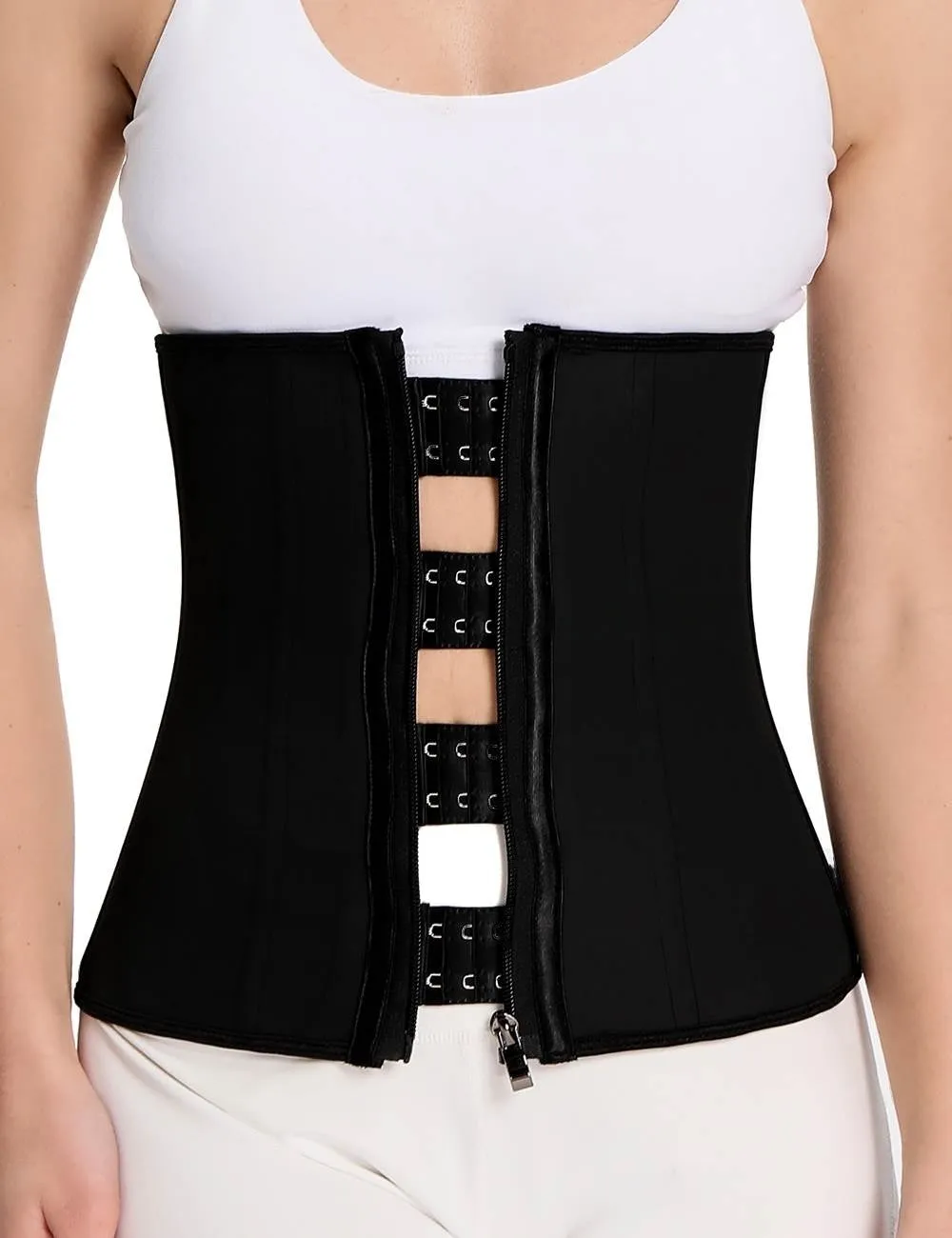 Zippered Egypt 9 Steel Bones Removable Double Belt Trainer