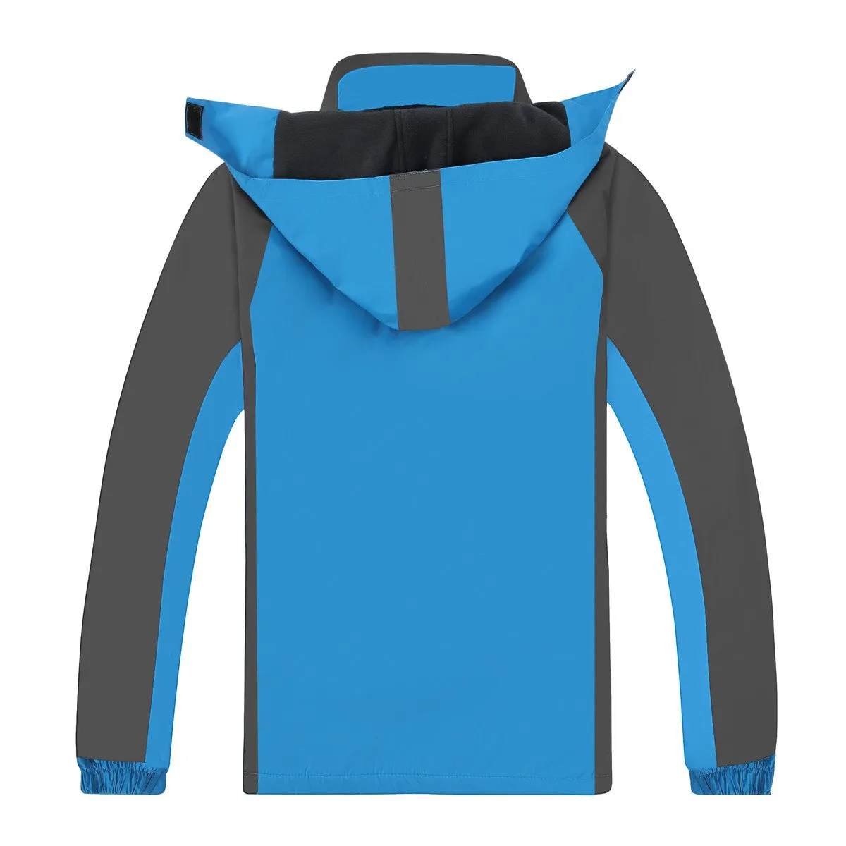 Zippered Long-Sleeved Waterproof Jacket With Hood