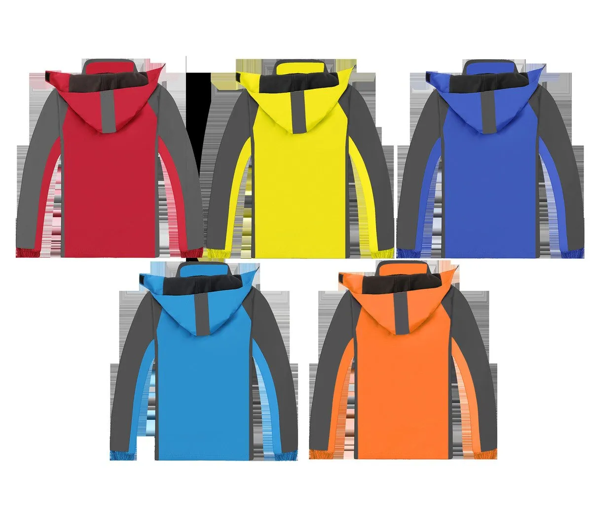 Zippered Long-Sleeved Waterproof Jacket With Hood